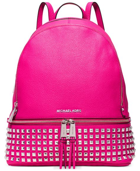 michael kors pink rhea backpack|Michael Kors large backpack women.